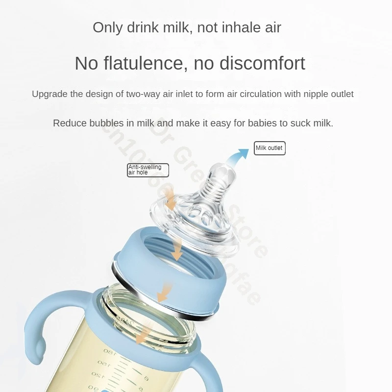 Dr.Green новая обновленная бутылочка для новорожденных с широким горлышком и ручкой