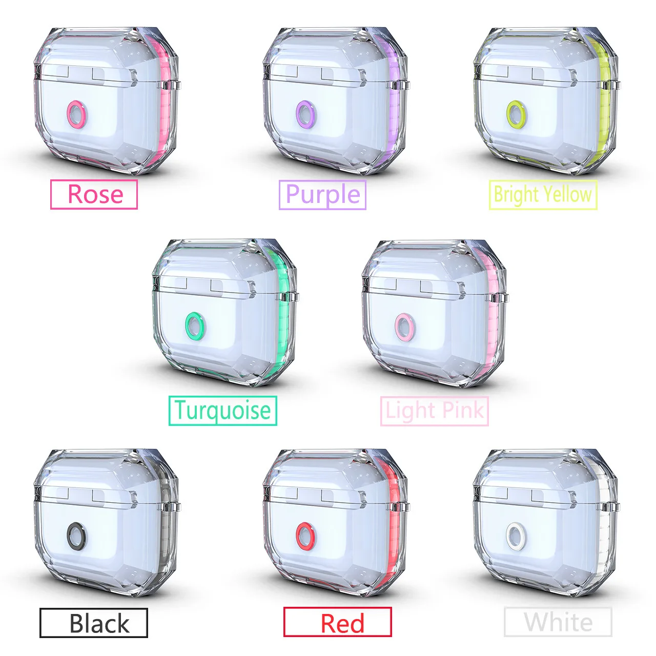 

1PC Transparent Tpu Earphone Protective Case for Airpods Pro Creative Pure Color Edge Drop-proof Shell for Airpod 1 2 3