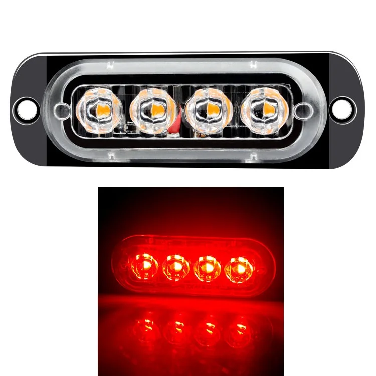 

6LED 4LED Автомобильный предупредительный световой сигнал Гриль Потолочный светильник Автомобиль Грузовик Прицеп Маяк Лампа Светодиодный Янтарный боковой фонарь 12 В-24 В