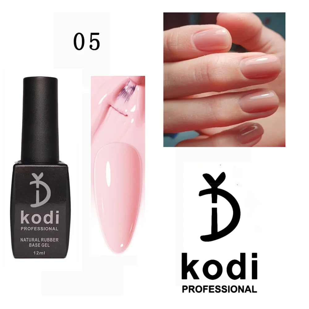 

KODI 12ML Jelly Gel Nail Polish Pink Color Soak Off UV Color Base 05 Gel Varnish For Manicure Nail Art Base Top Gel