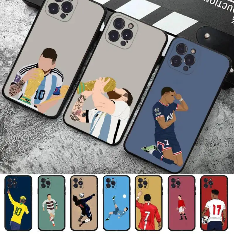 

Football Phone Case For iPhone 8 7 6 6S Plus X SE 2020 XR XS 14 11 12 13 Mini Pro Max Mobile Case