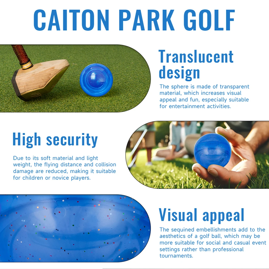 Caiton 3-слойные Парковые Мячи Для Гольфа 1 Шт. Эластичный Мяч Тренировок На Открытом