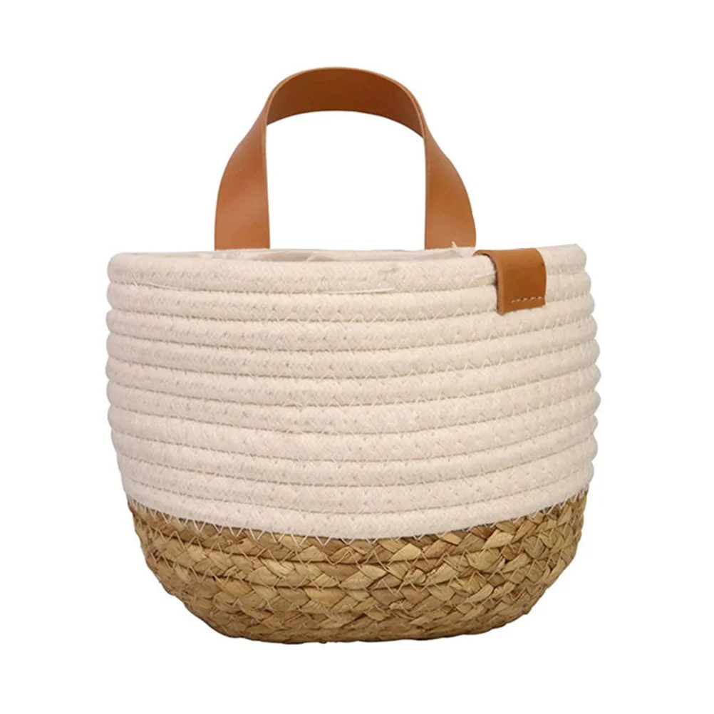 

1pc Pretty Decorative Durable Woven Basket Hanging Basket for Room Home Office