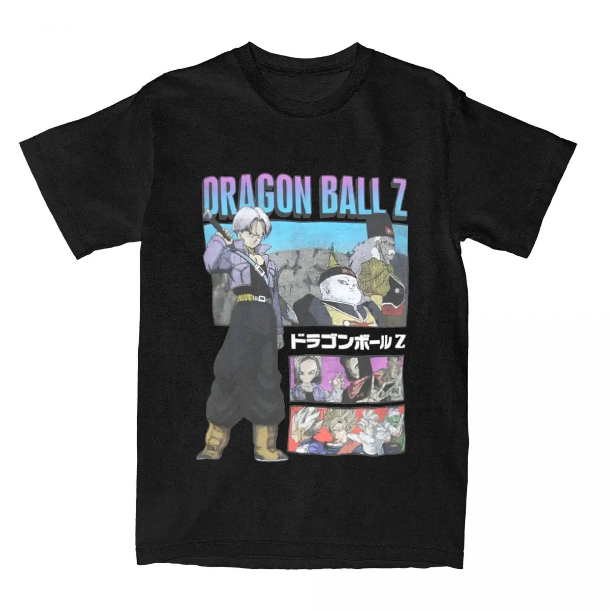 Фото Футболки в стиле ретро FUTURE TRUNKS Dragon Ball Z, унисекс, с круглым вырезом, с короткими рукавами, хлопковые летние топы №4