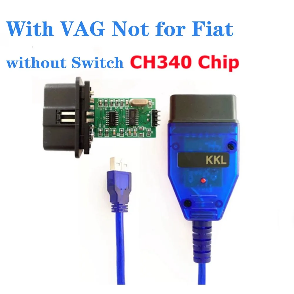 Сканер для автомобильного двигателя с чипом FT232RL ECU VAG 409 и Fiat KKL интерфейс USB