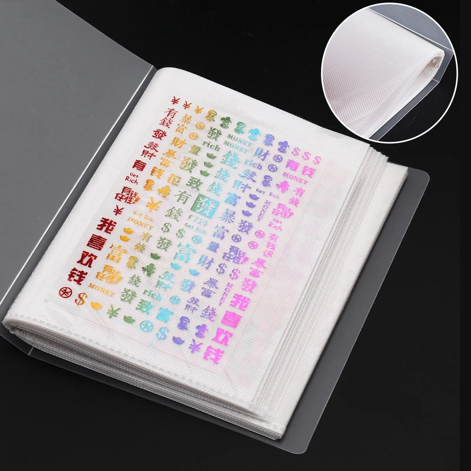 40 слотов наклейки для ногтей Displayer демонстрационная книга прозрачный