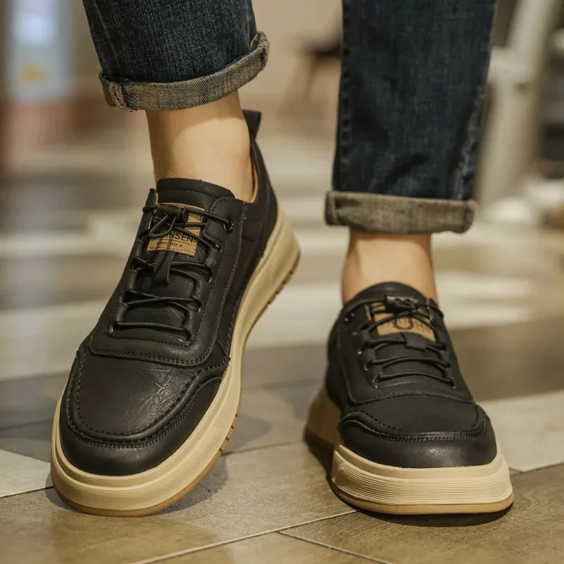 Уличная кожаная обувь в стиле ретро мужская весенне-осенняя деловая рабочая