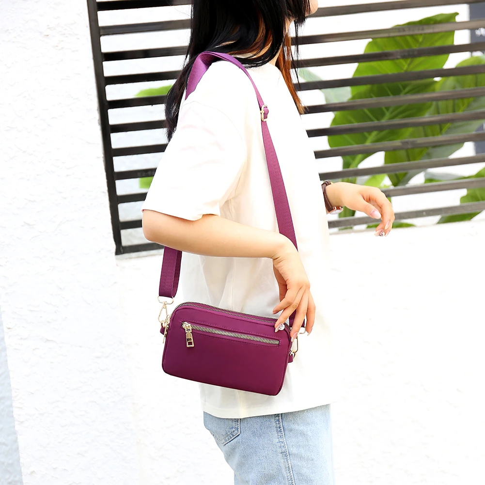 

Simply Crossbody Bags Nylon Solid Color Simple Messenger Bag Lady Chain Travel Small Handbags for Women 2020