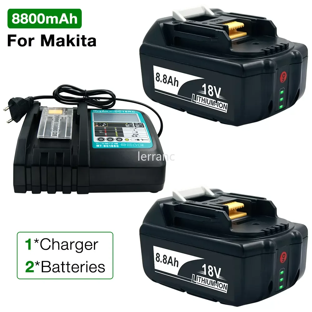 

NEW Li-Ion 18V 8.8Ah 6.8Ah Rechargeable Battery for BL1860 BL1850 BL1840 BL1830 BL1860B BL1835 194204-5 LXT-400 Cordless Drill T