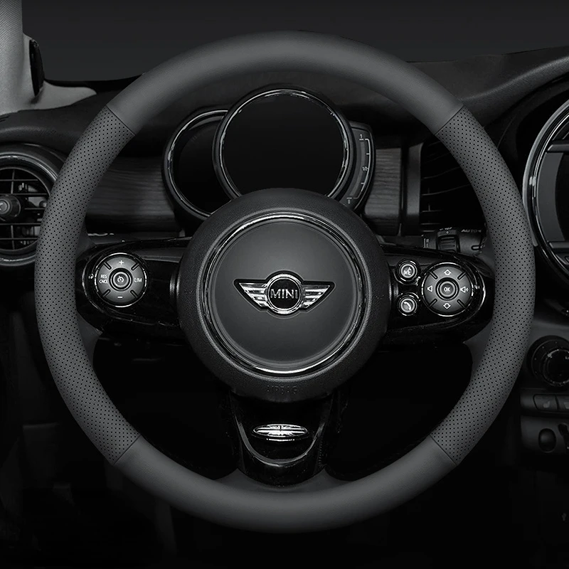 

Кожаный чехол на руль автомобиля для MINI CLUBMAN COUNTRYMAN ультратонкий всесезонный Универсальный Противоскользящий