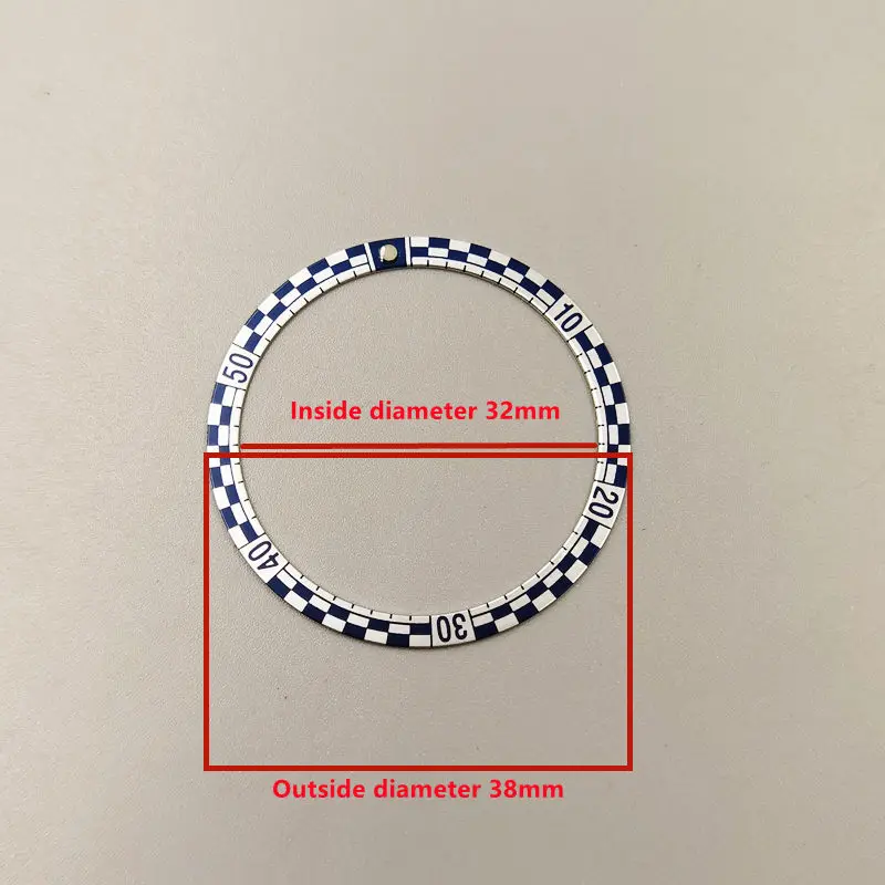 Mod Watch Parts 38mm Black Blue Green Luminous Bead Aluminum Rally Bezel Insert For SKX 6105 NH35 NH36 Movement Dive Watch