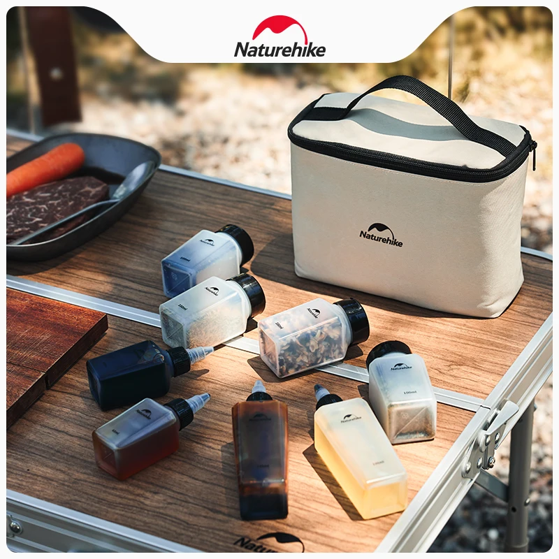 

Naturehike Portable Seasoning Jar Set Outdoor Camping Picnic Barbecue Kitchen Supplies Liquid Powder Spice Dispenser Can Bottles