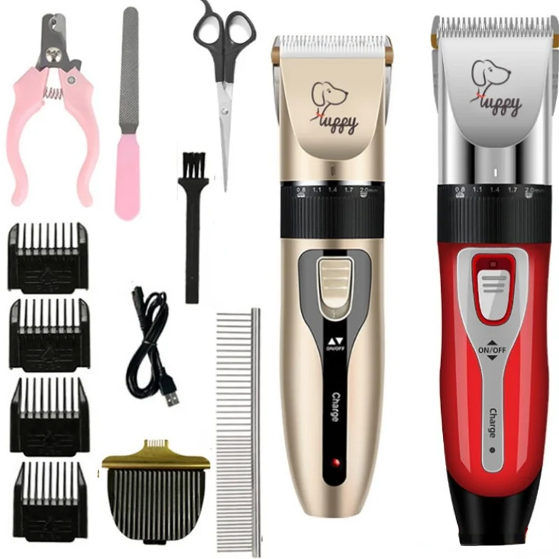 Professional Cat Dog Hair Clipper Grooming Kit Rechargeable 