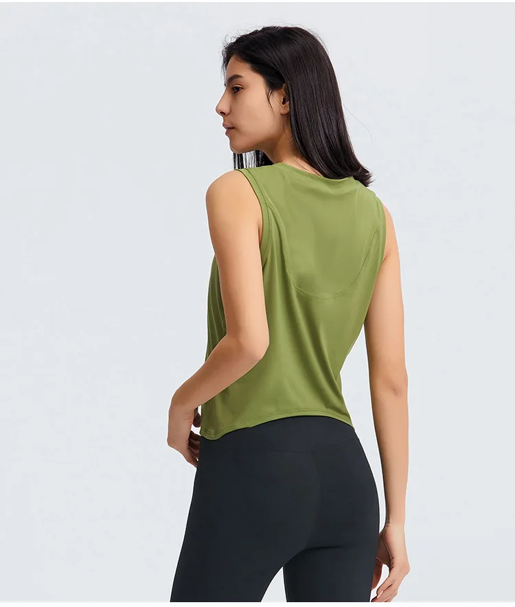 Luluwomen's Gym Workout Clothing Yoga Tank Top Gym Outdoor Jogging Women's Vest Sports Tops Fitness Sleeveless Blouse Sportswear