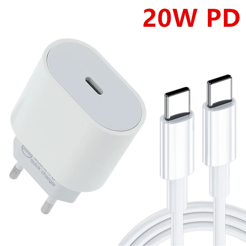 

20W Pd Usb C Charger For apple Iphone 13 Pro Max 12 mini 11 Charger Type C PD Cable For Xiaomi mi 11 Quick Fast Charging adapter