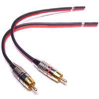 speaker cables to rca plugs adapter 2 channel 1 foot