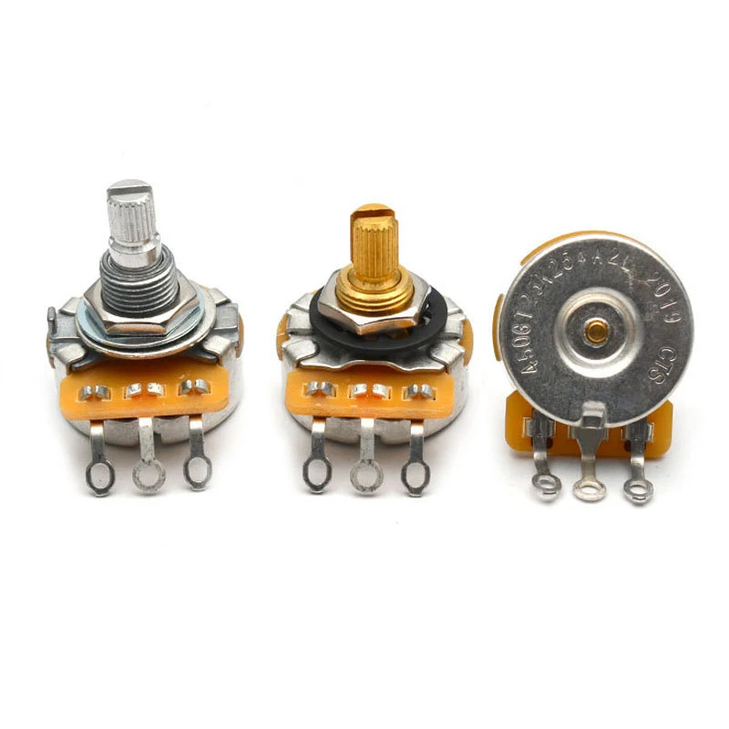 

Electric Guitar Bass Musical Volume Tone Knob Copper Aluminum Shaft 19mm A250k \ A500k \ B500k Parts Accessories