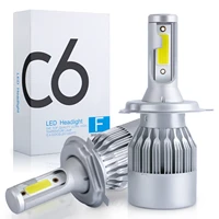 c6 2pcs led headlight bulbs h1 h3 h4 h7 h11 h8 9005 9006 hb3 hb4 880 h27 6000k 72w 12v 7200lm auto headlamps fog light wholesale