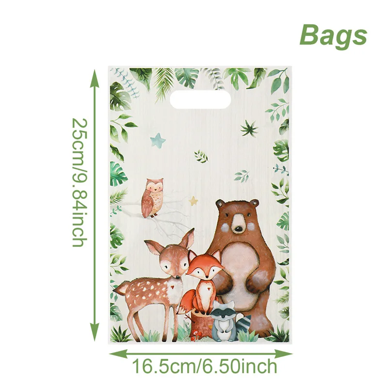 Детские подарочные пакеты с лесными животными