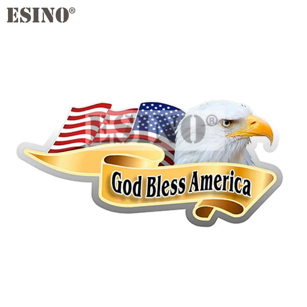 

Стайлинг автомобиля, креативный Американский национальный флаг, God Bless America Cartoon, резьба по ПВХ, водостойкая наклейка для кузова автомобиля, виниловый узор
