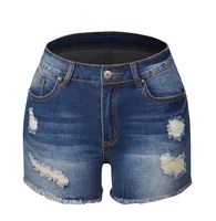 2022 springsummer womens fashion stretch hole tien ladies denim shorts casual versatile jeans shorts lady
