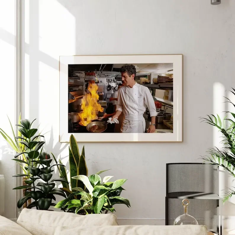 Плакат на холсте с изображением шеф-повара Энтони бердэна для домашней столовой