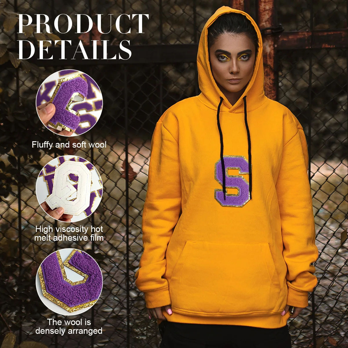 Большой размер искусство с блестящими краями утюжок на полотенце цифры алфавита