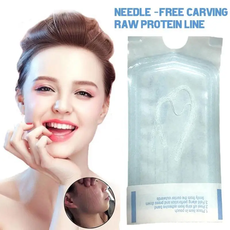 5 пакетов/60 шт. протеиновая нить без иглы Золотая линия абсорбируемый наполнитель