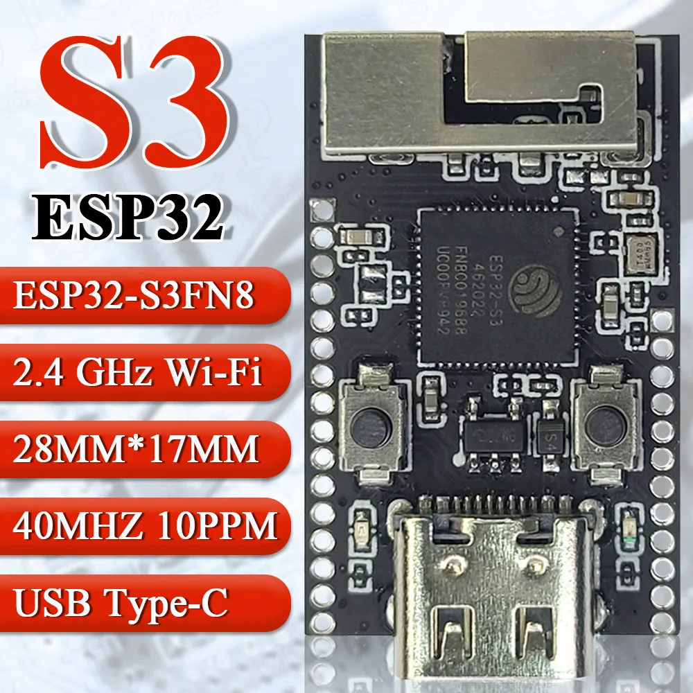MINI ESP32-S3 Макетная плата для Arduino 2 4G Wi-Fi BT Модуль 28-контактный Type-C ESP32 S3 Оригинальный
