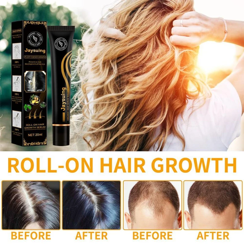

20ml Organic Regrowth Hair Serum Roller Set Anti Stripping Liquid Hair Growth Care Anti-Dropping Liquid Improve Hair Lose 1PCS