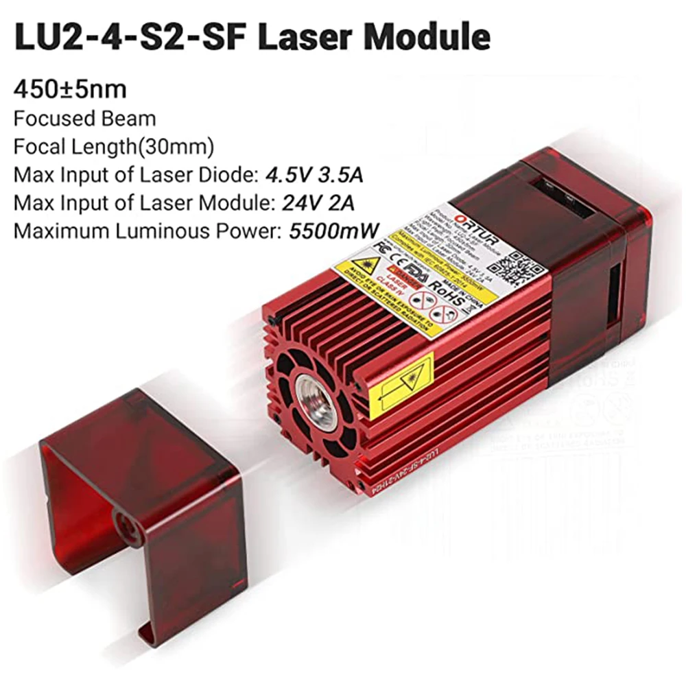 Лазерный гравер Ortur Laser Master 2 Pro S2 CNC 10000 мм/с 32-битным микроконтроллером + 24 В