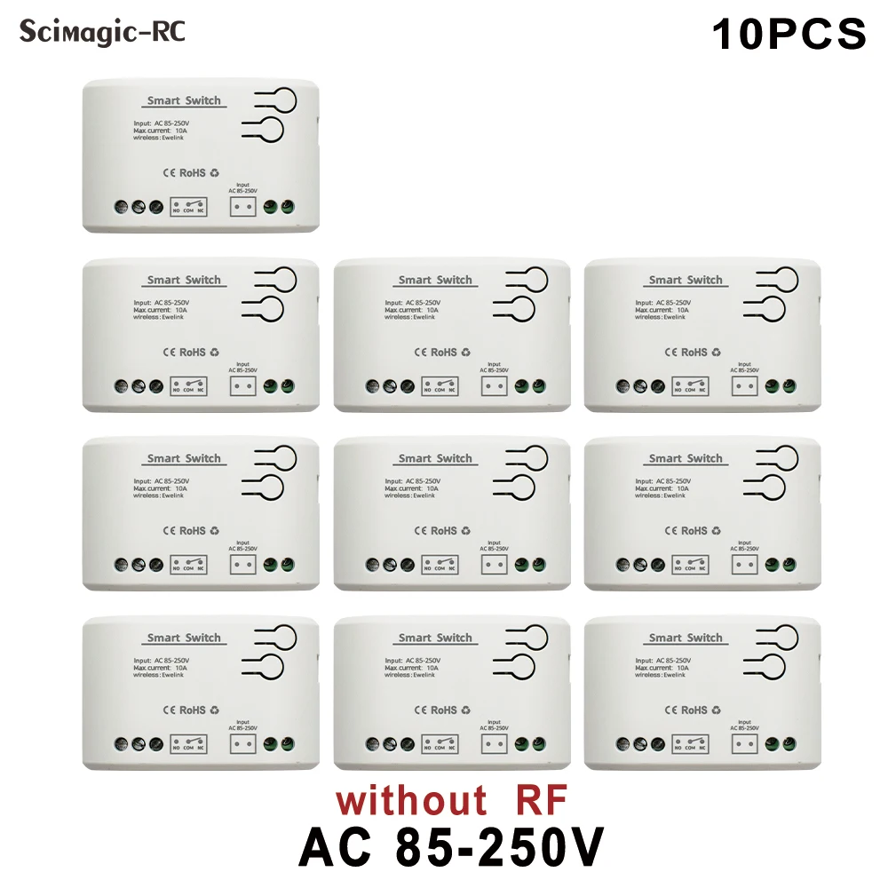 

10 шт. eWelink Smart 7-32 В 85-250 В DIY 1-канальный толчок Jog Inching Самоблокирующийся WIFI Беспроводной умный домашний переключатель, голосовое управление с Alexa