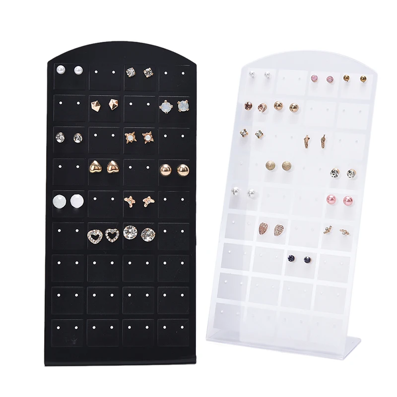 

72 Hole Earrings Ear Studs Organizer Stand Holder Show Jewelry Display Rack L-shaped Hairpin Ear Plate Jewelry Display Stand