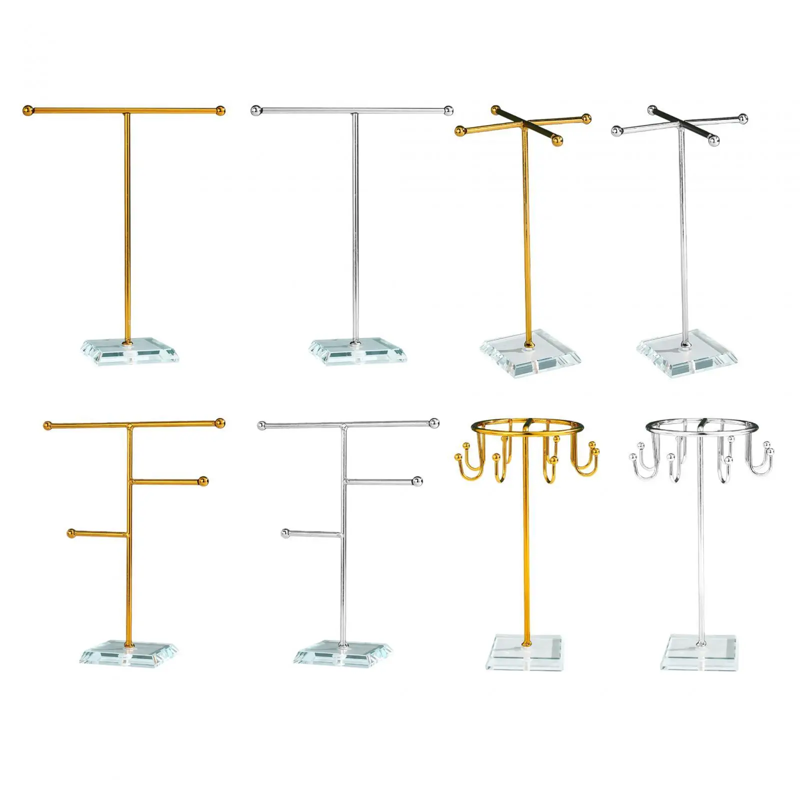 

Jewelry Stand T Shaped with Base Show Jewelry Minimalist Show Rack Jewelry Shelf for Watch Bangles Ring Bracelet Necklaces