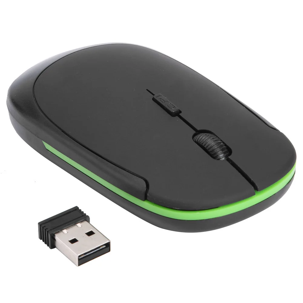 

Souris sans fil 2.4G avec récepteur USB 2.0, Super fine, à défilement droit, pour ordinateur portable jeu vidéo Free shipping