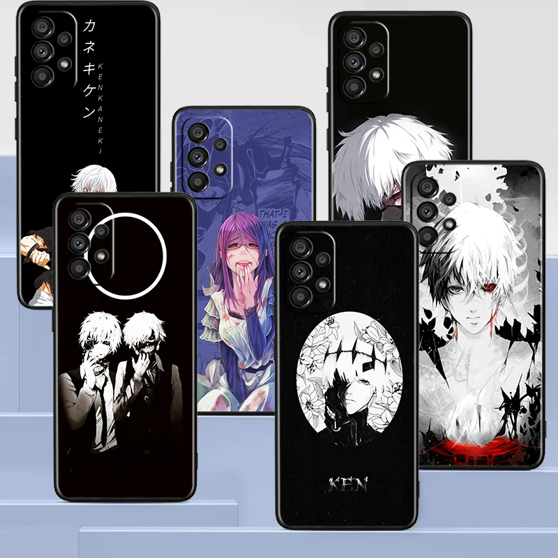 

Tokyo Ghoul Anime Kaneki Ken Black Phone Case For Samsung A73 A72 A71 A54 A53 A13 A52 A51 A33 A32 A23 A21S A04 A03 5G