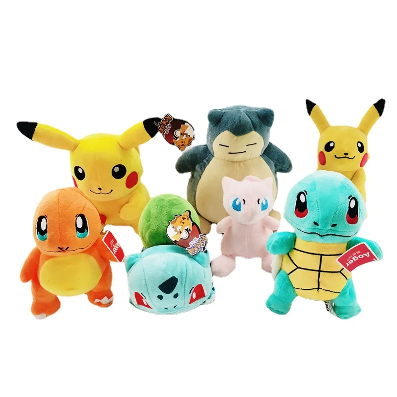 

20-25CM Pokemon Plush Doll Pikachu Stuffed Toys for Children Charmander Squirtle Bulbasaur Jigglypuff Eevee Snorlax Lapras Kids