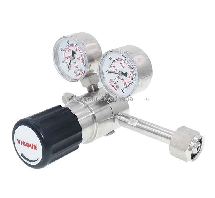 

High pressure critical purity gas regulator