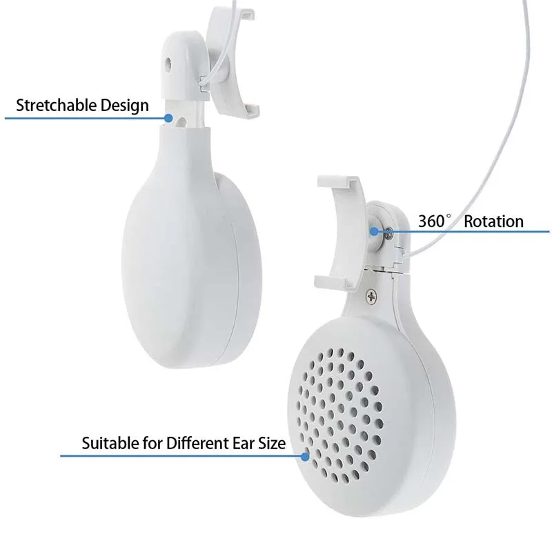 for Oculus Quest 2 On-Ear Earbuds VR Headset Enhancing Sound Rotate 360 ​​Degrees Aux Connector Earphone for Quest 2 Accessories