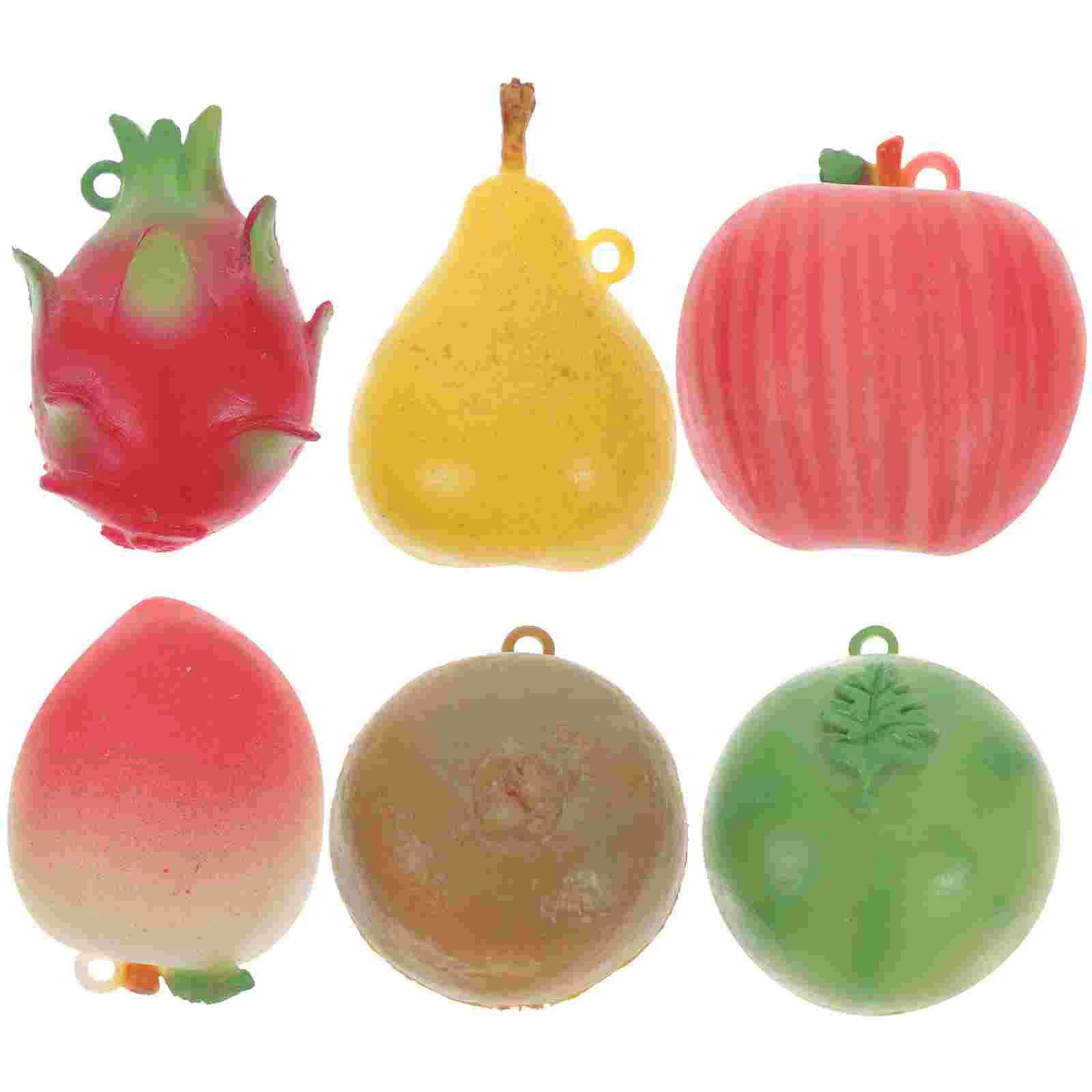 

6pcs Highly Simulated Half Fruits Charms Lifelike Half Fruits Pendant Charms