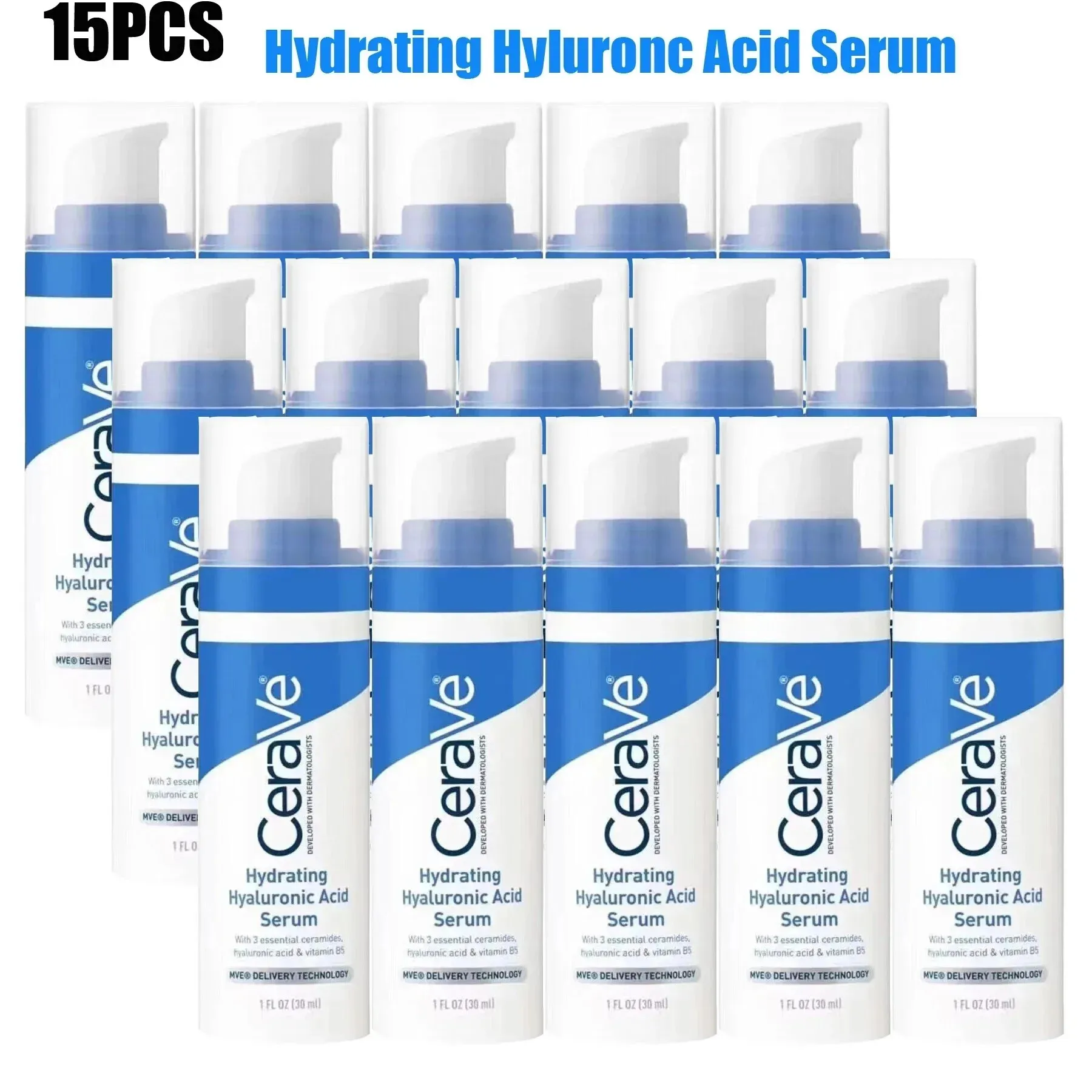 

15pcs CeraVe Hydrating Hyaluronic Acid Serum Ceramide HA Extract Moisturizing Nourishing Dry Skin Hydration Lotion Face Skin Car