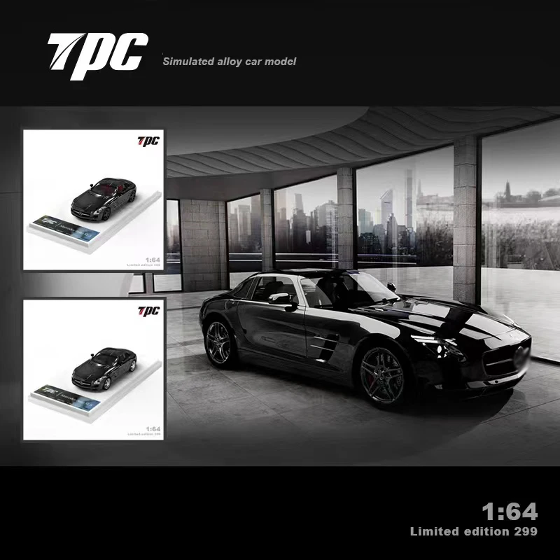 

TPC 1:64 модель автомобиля из сплава SLS литой ходовой автомобиль с покрытием черного и красного цвета внутри