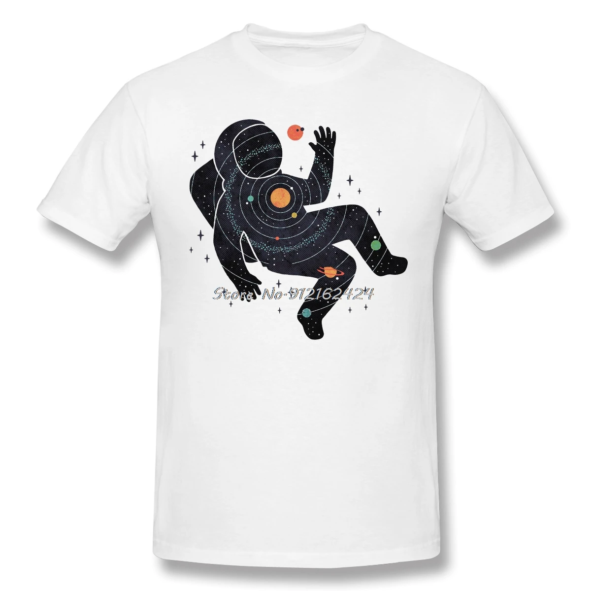 

Inner Space T-Shirt Men Top Quality Cotton Short Summer Sleeve Space Travel Occupy Mars 2026 To The Moon Casual Shirt Loose