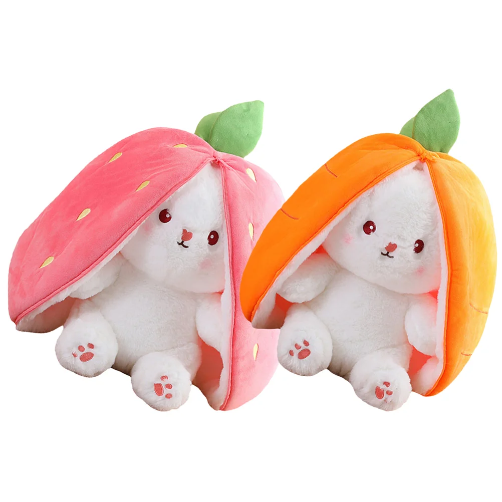 

2 Pcs Stuffed Animal Toy Adorable Plush Pp Cotton Bedroom Figurine Adornment Child