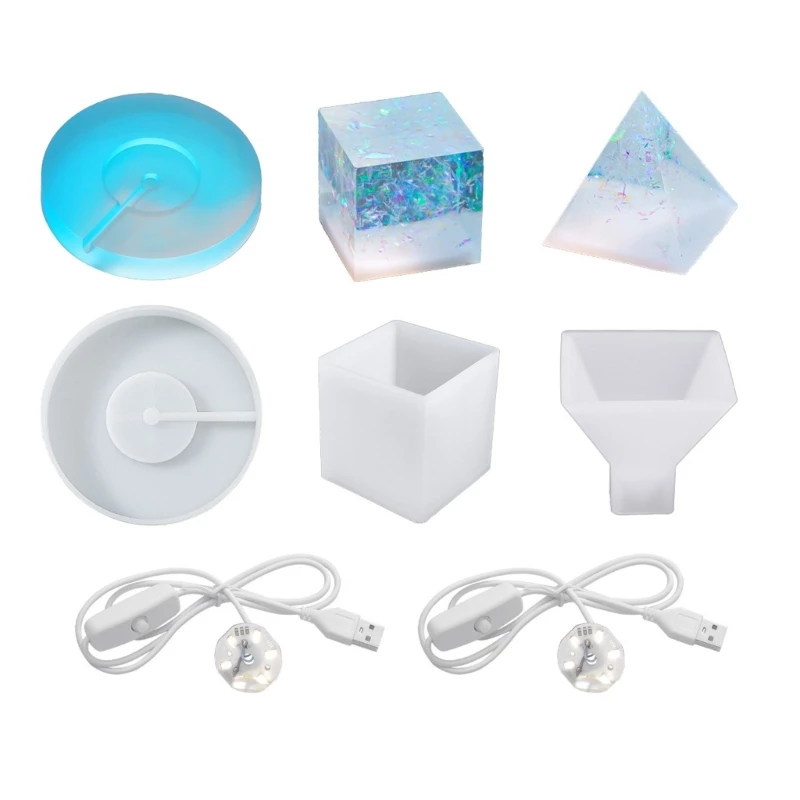 

Форма цилиндрическая «сделай сам» для ночного освещения, силиконовая форма с основанием для кронштейна, форма из смолы, ручная работа, свадебная настольная лампа, украшение для дома Вечерние