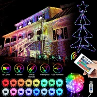100 led 33ft strip rope light 16 colors 4 modes ip65 waterproof outdoor garden party decorative lights