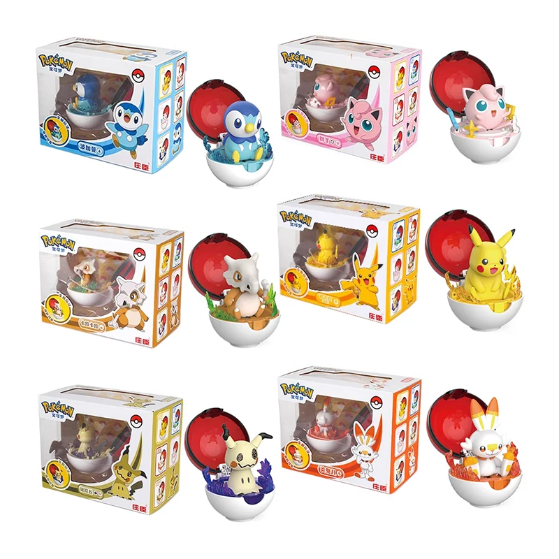 Pokemon в штучной упаковке термоусадочный шар Poké аниме-фигурки Пикачу Мимикю