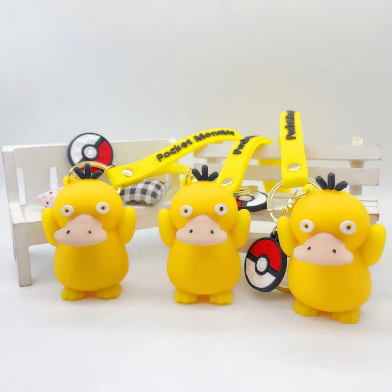 

Милый автомобильный брелок с покемоном из японского мультфильма Psyduck Pikachu kawaii, очаровательный Детский Рождественский подарок, украшения