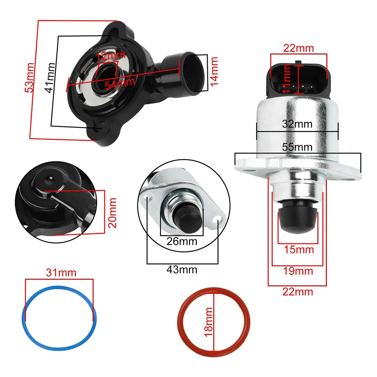 Новый Датчик положения дроссельной заслонки и комплект клапанов управления