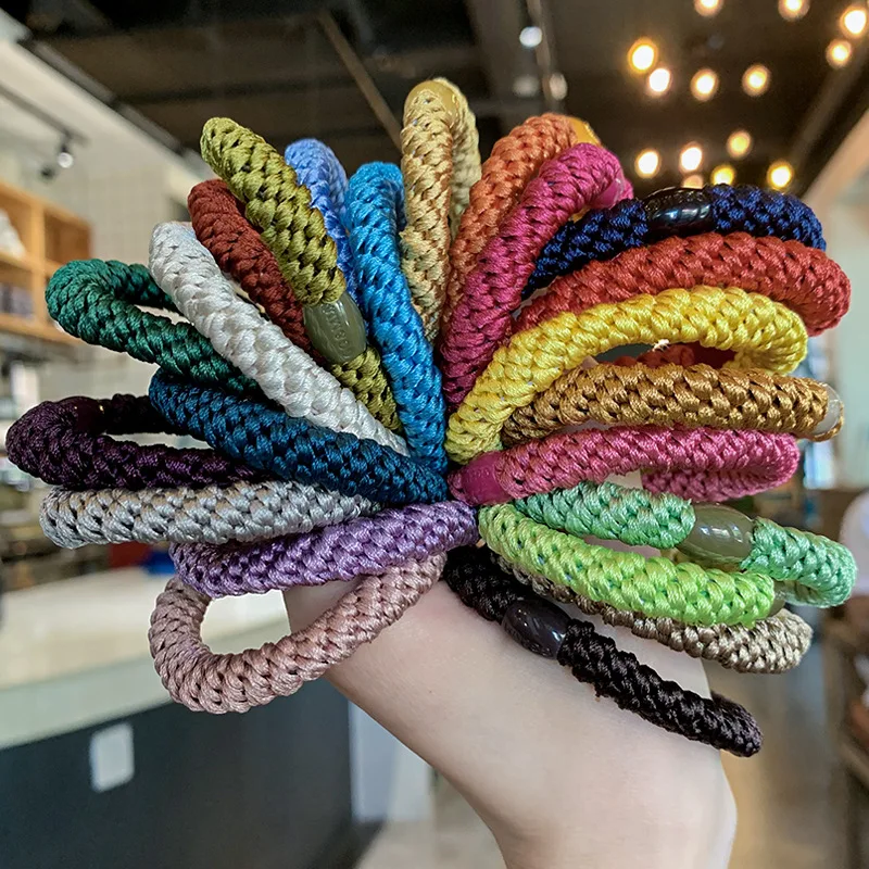 girl-colorful-thick-hair-rubber-bands-high-elastic-scrunchie-women-ponytail-holder-hair-tie-rope-simple-hairbands-headdress